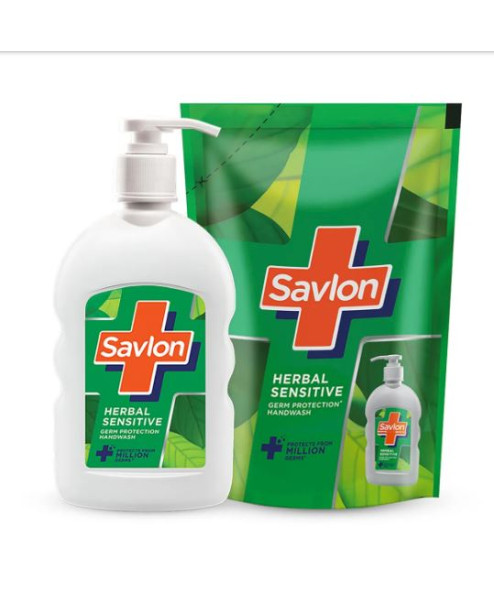 Savlon Herbal Liquid Handwash 200 ml + 175ml Free =  375 ml